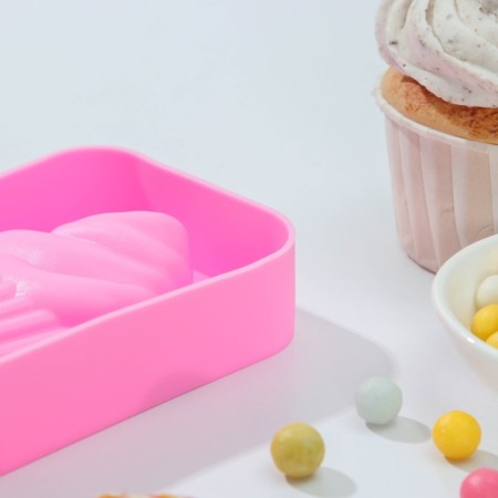 Form for ice cream of the Dilan "Capcake", silicone, 14 × 7.5 × 2.5 cm, pink color-3