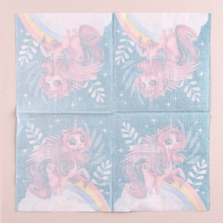 Paper napkins 25*25cm "Fairytale Unicorn" (set 20 pcs)-3