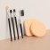 Makeup set, 6 items, black/beige color