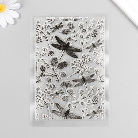 Stamp for creativity Silicon "Dragonfly" 15x11 cm