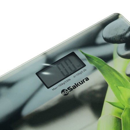 Floor scales Sakura SA-5072S, electronic, up to 180 kg, drawing "Bamboo"-1