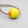 Cable toy with chewing elements "Ball with 1 handle", up to 36 cm, multi -colored