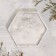 Sumper "Hexagonnik. Marble" from gypsum, 9.7x1.3x1cm, marble with black stripes