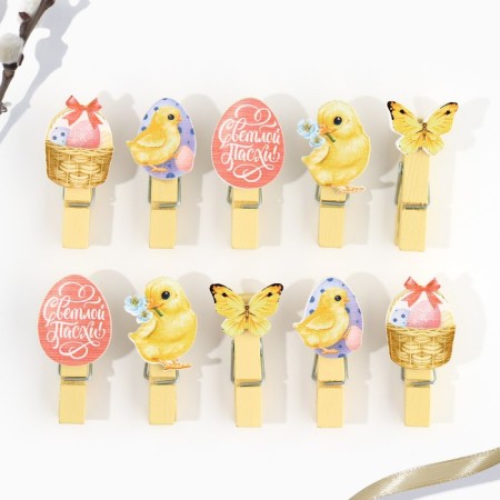 A set of clothespins for decorating the willow "Light Easter!", 10 x 12 cm.-3