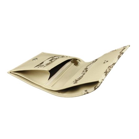 Wallet, button, 6 pockets, 1 section for trifles, n/k beige python/beige matte-4