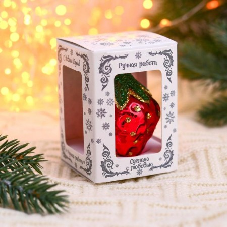 Christmas tree decoration "Strawberry" 6 cm-5
