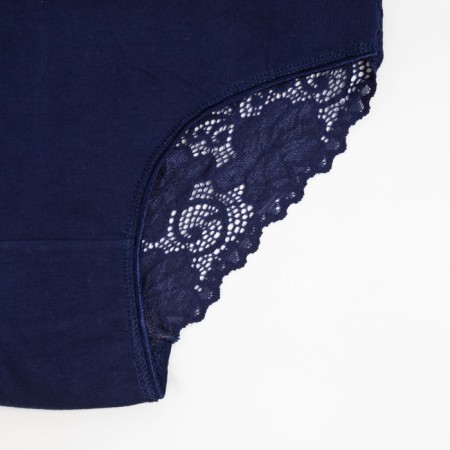 Panties female slips, dark blue color, size 42-44-1