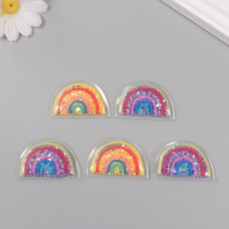 Shaker for the creativity of PVC "Rainbow" with glitter MIX 3x4.5 cm