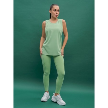 Sports women's leggings, size m, green color-5