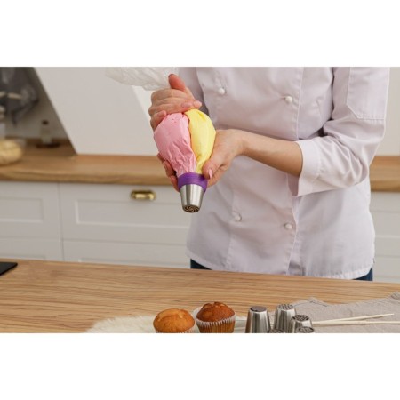Confectionery set 12 items: 8 nozzles d = 3.7 cm, adapter d = 4 cm, 3 bag 22 × 32 cm, mix nozzles-11