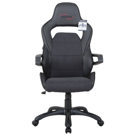Playing armchair Brabix "Nitro GM-001", fabric, eco-leather, black-2