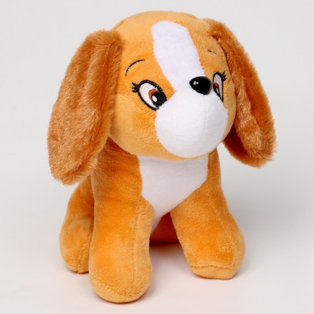 Soft toy "Dog", 19 cm, color light brown-1