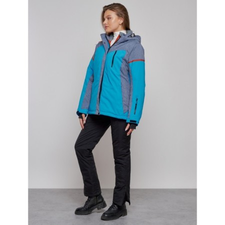 Ski jacket female winter, size 52, blue color-14