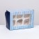 Packaging for 6 cupcakes with a window, "real man", 25 x 17 x 10 cm