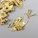 Castle metal for casket gold + nails. set 10 pcs 1.9x3 cm