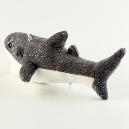 Soft toy "Shark", 35 cm, color gray color-1