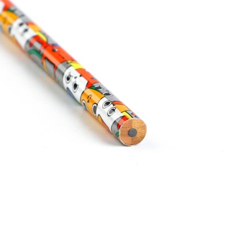 New Year. Pencil simple blackographic "Funny New Year"-3