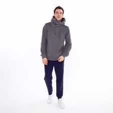 Male pants are laid down, the color is dark blue, size 54