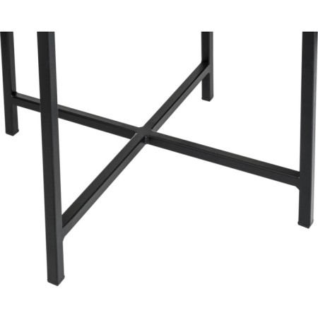 Coffee table Volopas metal, gray marble/black 48x48x60 cm-5