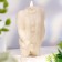 Figure candle from natural wax "man in a jacket", 11 cm, 155 g, 3 hours, white