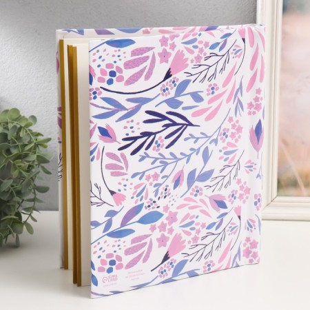 Photo album magnetic 20 sheets "Flowers and twigs" 29x24x2 cm-1