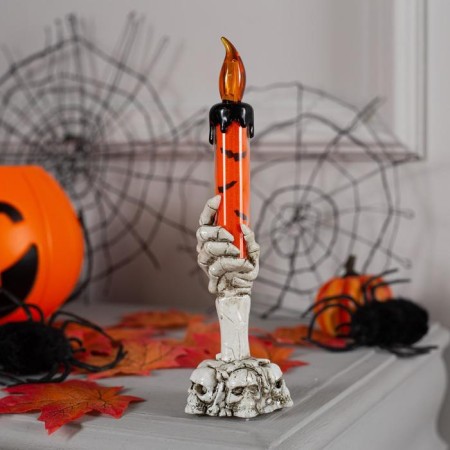 LED figure "Orange candle" 6 × 16 × 6 cm, plastic, batteries AG13x3, glow warm white-1