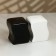 Ceramic set for spices on the Kitchen metal stand, 2 pcs, white-black color
