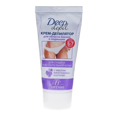 Floresan Deep Depil cream for bikini and armpits with grape seed oil, 50 ml-4