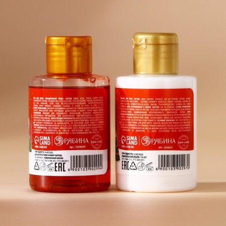 New Year's gift set: shower gel and body lotion, 2x100 ml, New Year-3