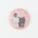 Dressing magnet "I love you", diam. 5 cm