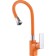 D&K berlin kunste DA1432913 kitchen mixer, single -leaf, flexible surge, chrome/orange 566506