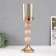 Summary metal, glass, plastic per 1 candle "Celia" d = 9.5 cm pink with gold 12x12x40.5 cm 101