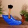 Stand for the bottle "Duck Blue" wood 25x10x20 cm