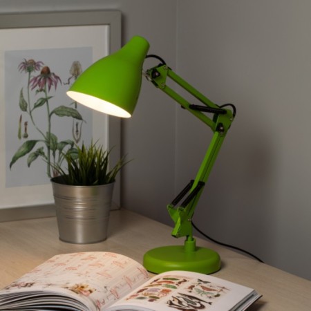 Desktop lamp E27, with the base, the color is green-8