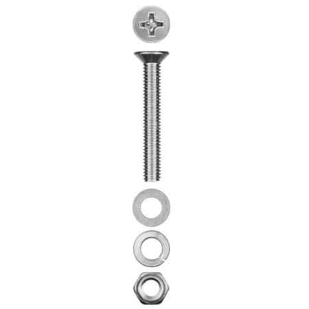 Score, secret, galvanized screw, Din965, M4x30 mm, 18 pcs