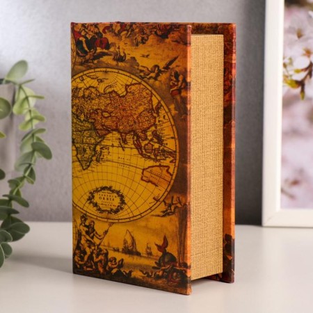 Safe-book wood "Geography" 17x11x5 cm-1