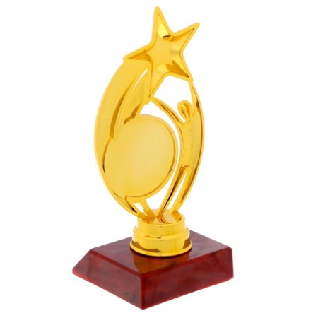 The award figure "Star with a man", a red stand, 15 x 6.3 x 6.3 cm.-2