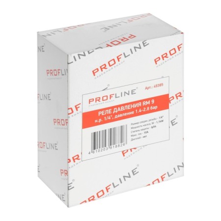 PROFLINE RM 9 pressure relay, external thread 1/4 ", pressure 1.4-2.8 bar-3