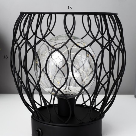 Nomber's nightlight LED from 3haa Black Black 17.5x17.5x19.5 cm Risalux-3