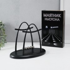 Маятник "Шары техно" бамбук чёрный 18х22,5х14 см