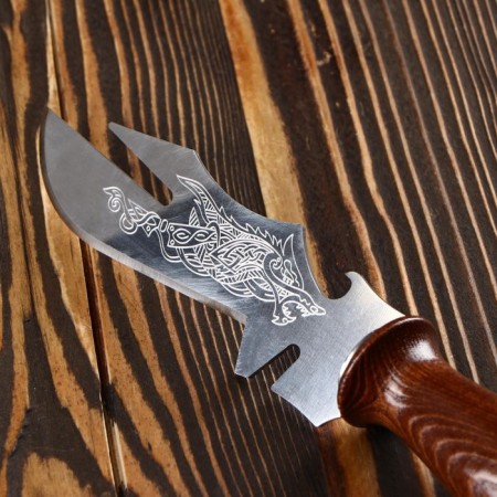 Vilka knife (skewer) for barbecue Uzbek with engraving-1