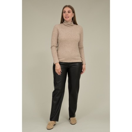 Women's turtleneck Eliseeva Olesya, size 54, beige color-3