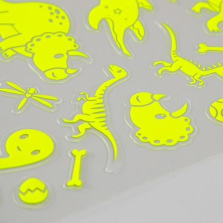 Plastic sticker phosphorus "dinosaurs" mix 27x15.5 cm-4