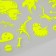 Plastic sticker phosphorus "dinosaurs" mix 27x15.5 cm
