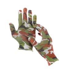 Garden, nylon gloves, without coating, size 9, color mix, Greengo