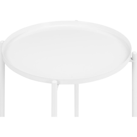 TRAY 1 Metal coffee table, white 46x46x52 cm-3