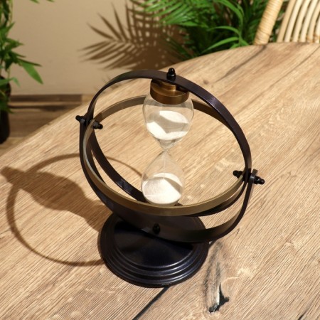 Sanding clock 28x17 cm, brass-4