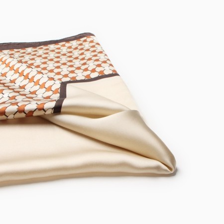 Women's scarf minku 70*70 cm, brown-1