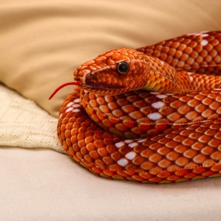 Soft toy "Snake", 30 cm/140 cm, brown color-2