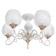 Chandelier "Patricia" 5x40W E27 white, gold 56x56x35cm